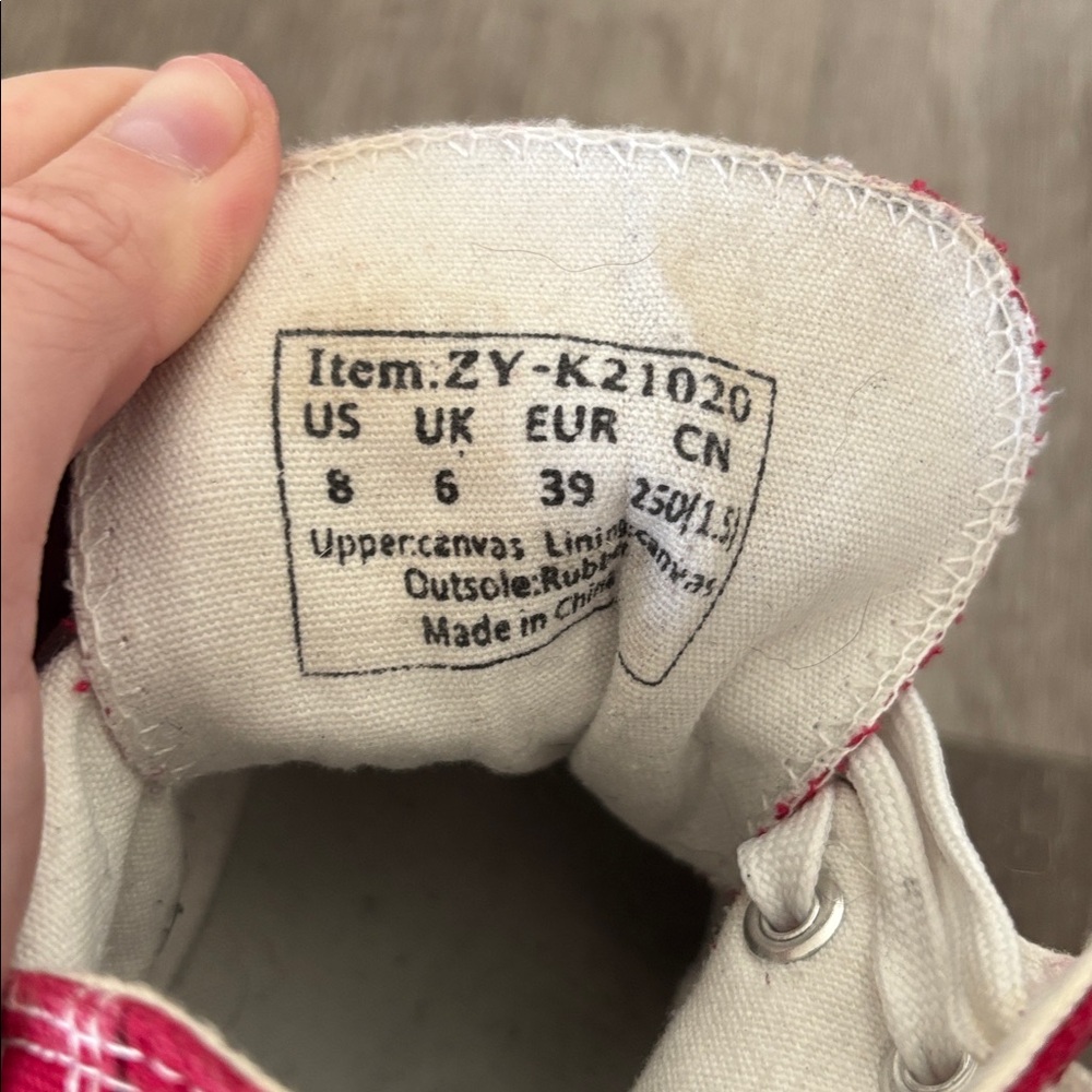 Women’s High Top Lace Up Canvas Sneaker - Picture 6 of 6